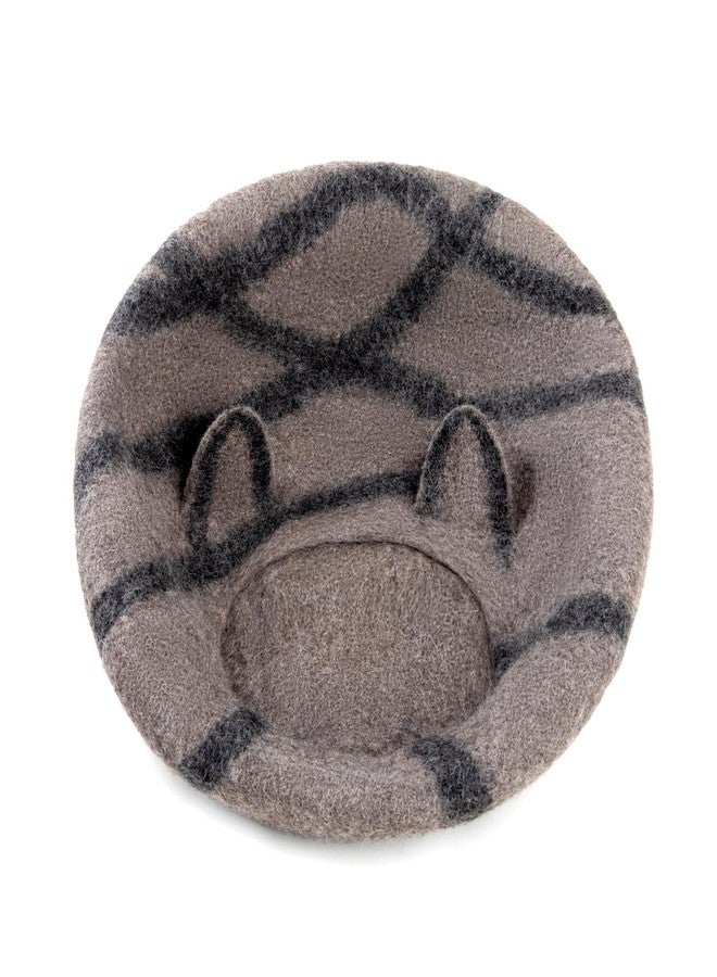 Woolygon Wool Cat Cave Bed - Handcrafted 100% Merino Wool, Eco-Friendly Felt Cat Cave for Indoor Cats and Kittens (Tabby Ears) - Image 4