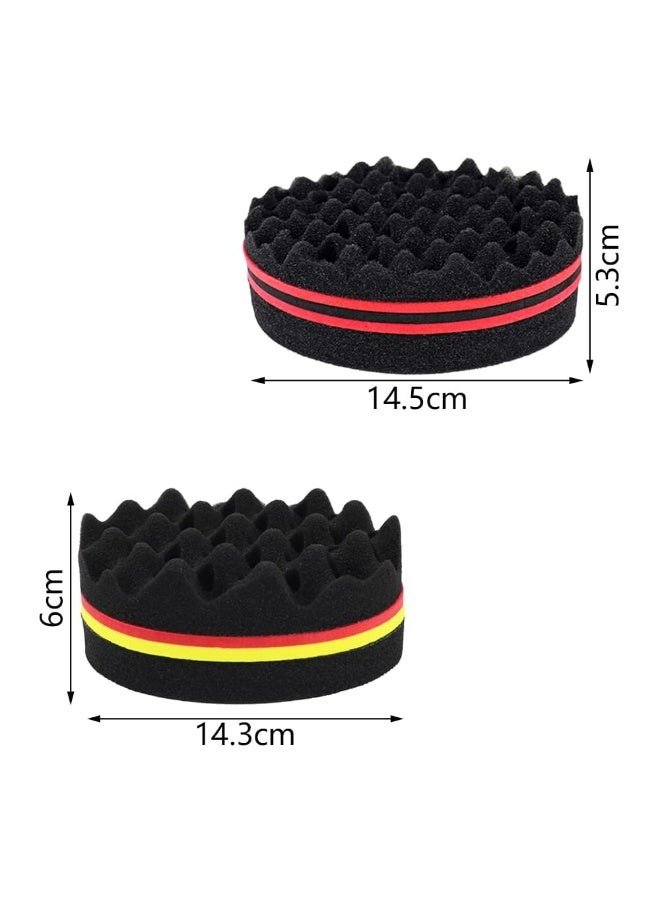 KOWVOWZ Afro Pick Comb Set, Magic Barber Brush Sponge, Twist Hair Sponge Hair Brush Sponges for Black Men Curls with Glove+Double Sided Twist Brush - Image 3
