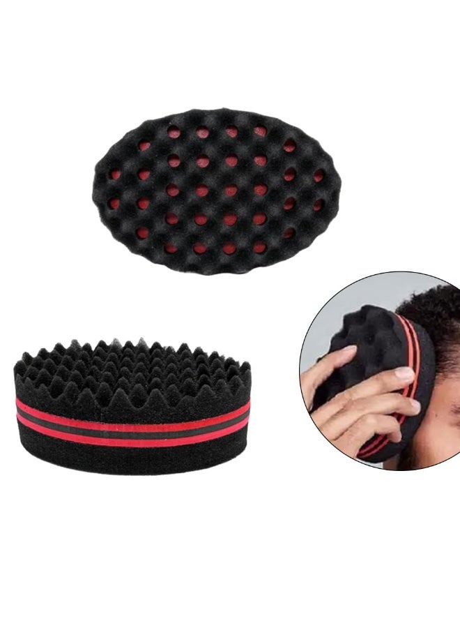 KOWVOWZ Afro Pick Comb Set, Magic Barber Brush Sponge, Twist Hair Sponge Hair Brush Sponges for Black Men Curls with Glove+Double Sided Twist Brush - Image 5