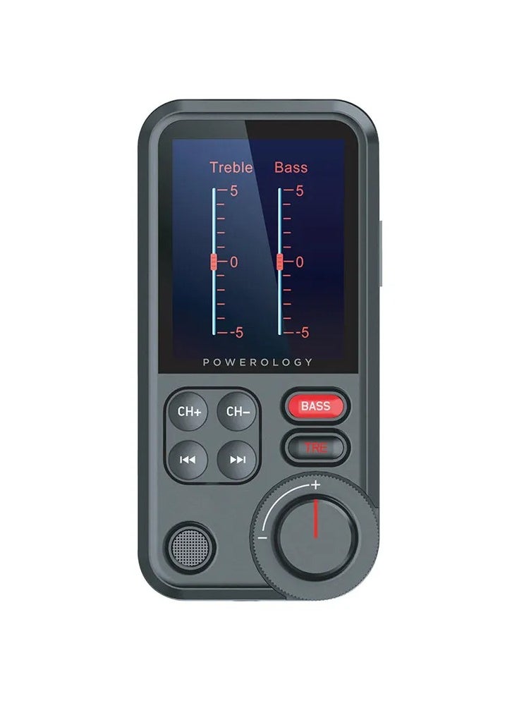 18W QC Output FM Transmitter Pro Car Charger with 32GB Max MicroSD & USB Flash Slot, 7 EQ Modes, 1.8" Colour Display, Bass & Treble Adjuster, Superior Mic and Bluetooth Version 5.0 Connectivity, Black