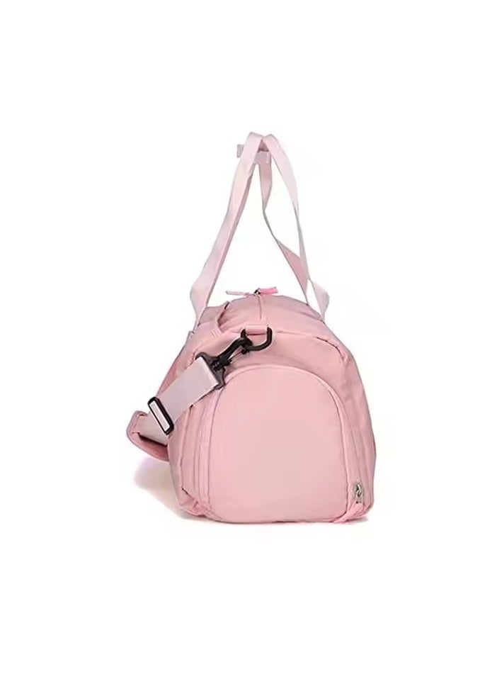 Generic Travel bag, dry wet separation large capacity travel tote bag, waterproof sports and fitness bag luggage bag, with shoe compartment, suitable for yoga and fitness travel, 40X21X20cm，pink  - Image 5