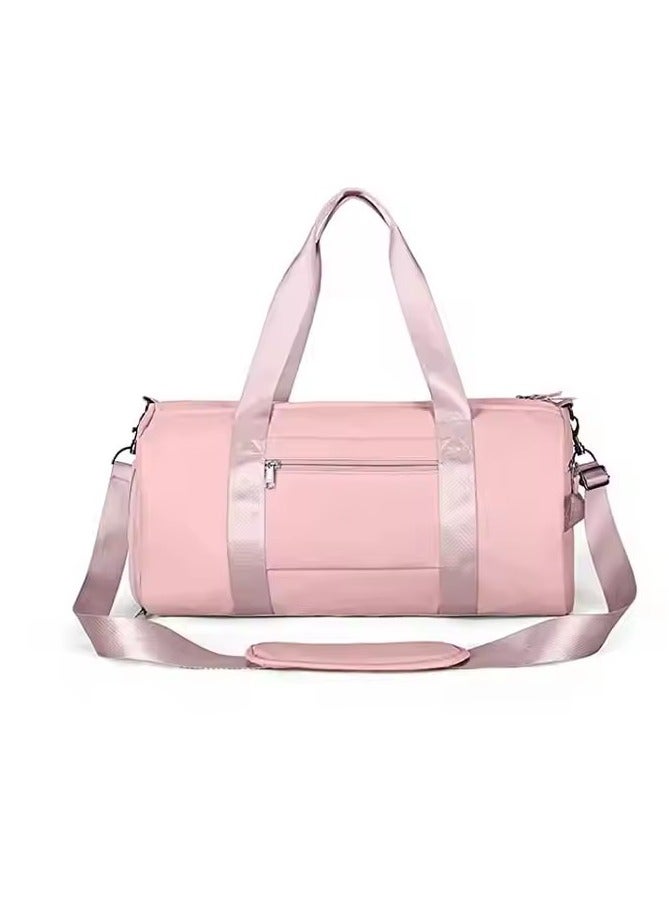 Generic Travel bag, dry wet separation large capacity travel tote bag, waterproof sports and fitness bag luggage bag, with shoe compartment, suitable for yoga and fitness travel, 40X21X20cm，pink  - Image 3