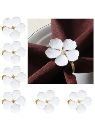 White Flower Napkin Rings Set of 6,for Wedding Party Banquet Family Dinner Decoration - pzsku/Z990DF347ADF355E7C5D7Z/45/_/1732872883/0a1e15ed-5060-4418-9499-6d5c85832652