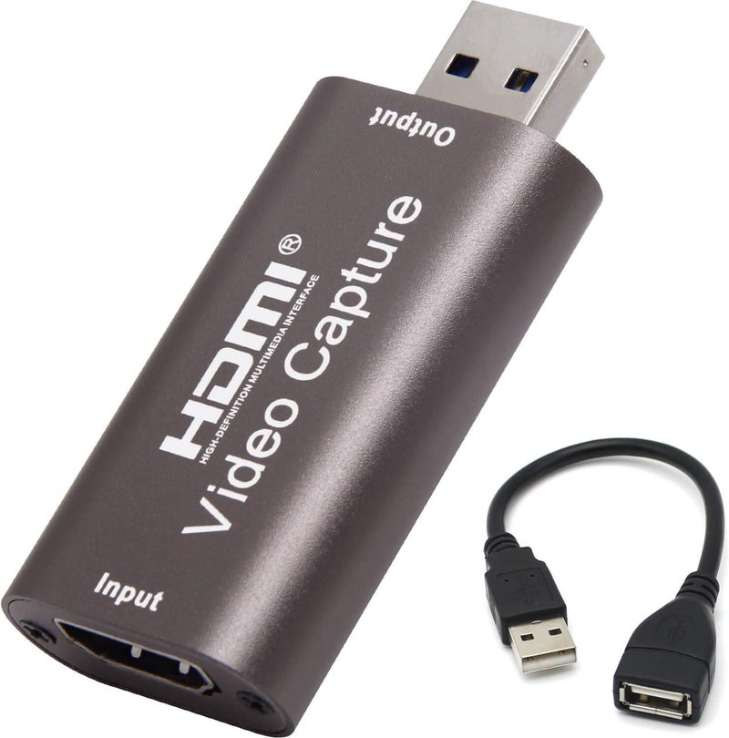 BlueAVS HDMI to USB Video Capture Card 1080P for Live Video Streaming Record via DSLR Camcorder Action Cam (Coffee) - Image 1