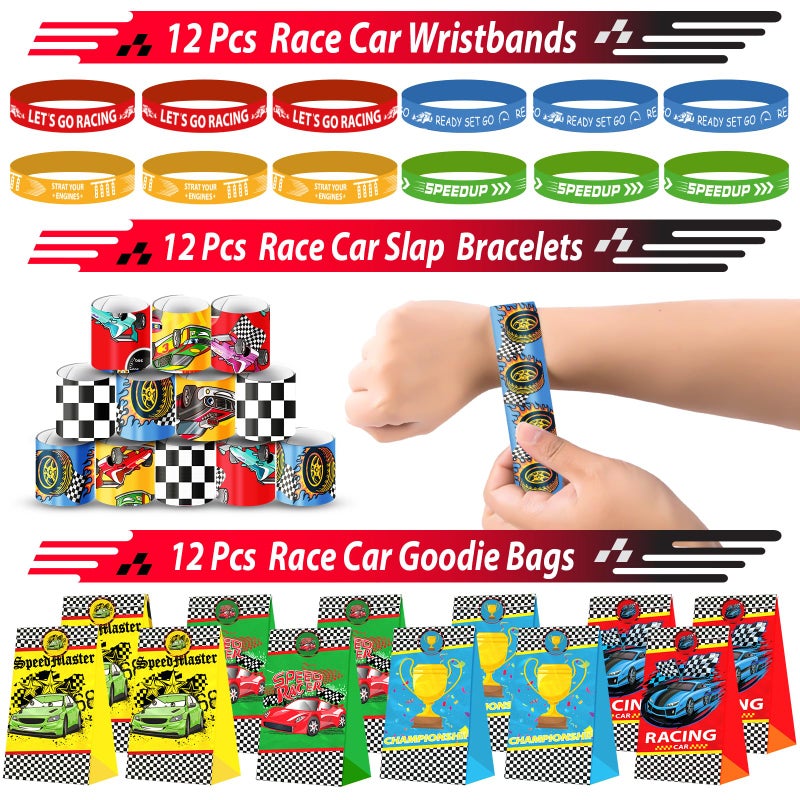 PLOUGVI 232PCS Race Car Birthday Party Favors Decorations Supplies Goodie Bag Stuffer Pinata Filler, Cars Themed Favors for Wheel Birthday Decorations - Image 4