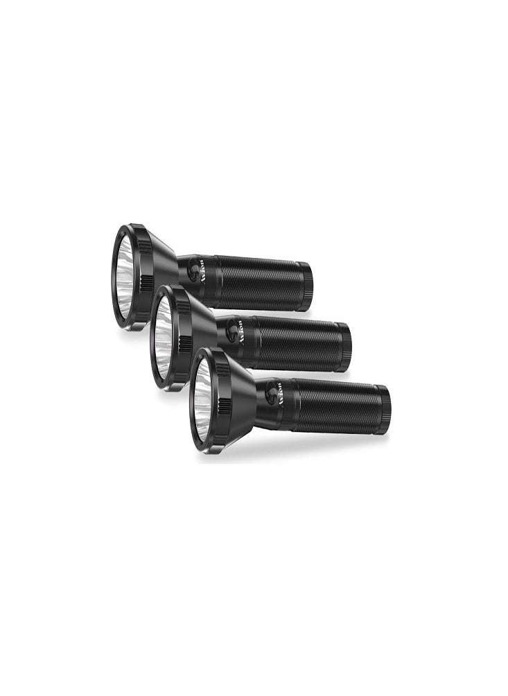 Avion - Avion 3 in 1 Rechargeable LED Flashlight, Hyper Bright Cool White LED, 2200 Meters Range, Portable Torch, 2sc High Durable Battery, Aircraft Aluminium Body,AFL3200T - Image 1