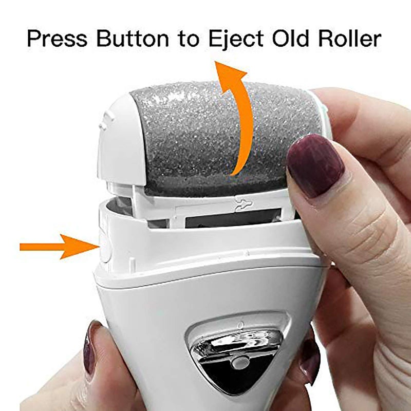 PRITECH Callus Removers 6 Pack Replacement Rollers Heads for Electric Feet File Pedicure Tools, 2 Extra Coarse, 2 Regular Coarse, 2 Fine Coarse Refill Rollers (1138-White/1138-Pink/1138-Black) - Image 2