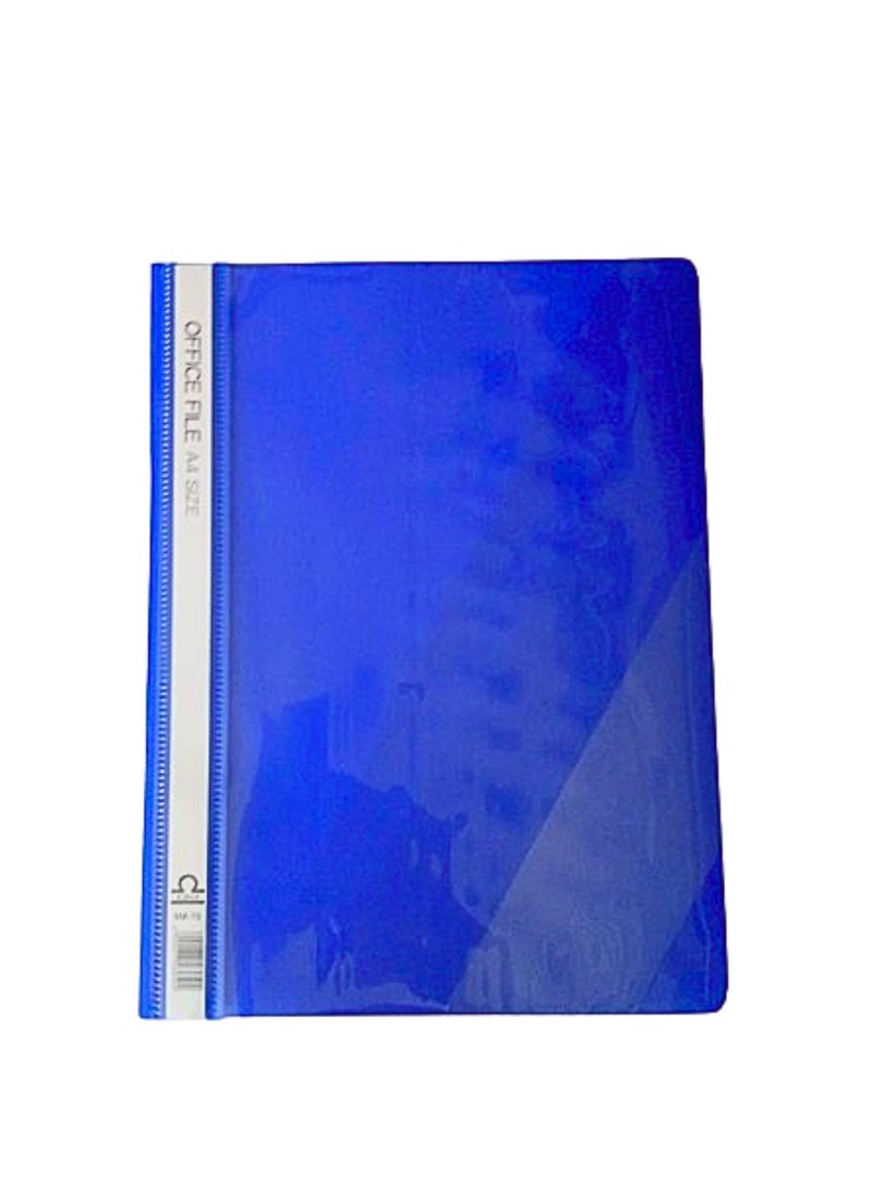 Libra A4 Office File Clear Front Report Covers Project File with Fasteners for School Office Report File Matte Materials with Side Pocket blue Color Office organiser Document Organiser-6pc/Pack - Image 2