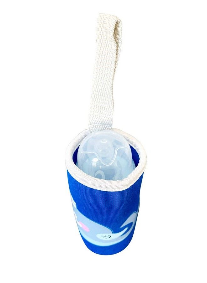 The Little Lookers ? Cute Animated Patterned Soft Stretchable Baby Feeding Bottle Cover With Easy To Hold Strap For 120Ml 150Ml 240Ml (Fish Pack Of 1)  - Image 4