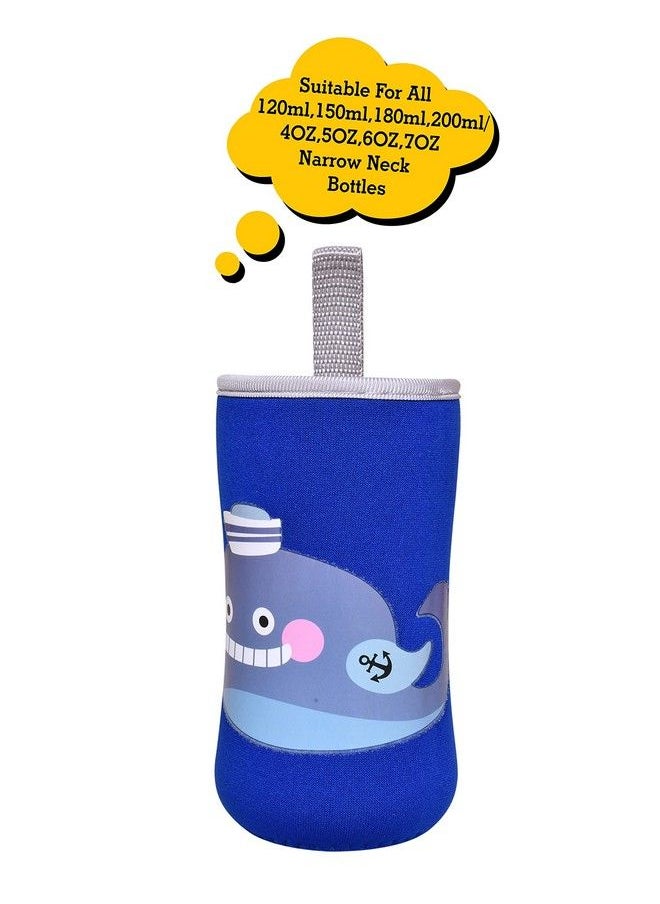 The Little Lookers ? Cute Animated Patterned Soft Stretchable Baby Feeding Bottle Cover With Easy To Hold Strap For 120Ml 150Ml 240Ml (Fish Pack Of 1)  - Image 3