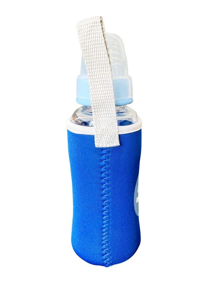 The Little Lookers - ? Cute Animated Patterned Soft Stretchable Baby Feeding Bottle Cover With Easy To Hold Strap For 120Ml 150Ml 240Ml (Fish Pack Of 1) - Image 1