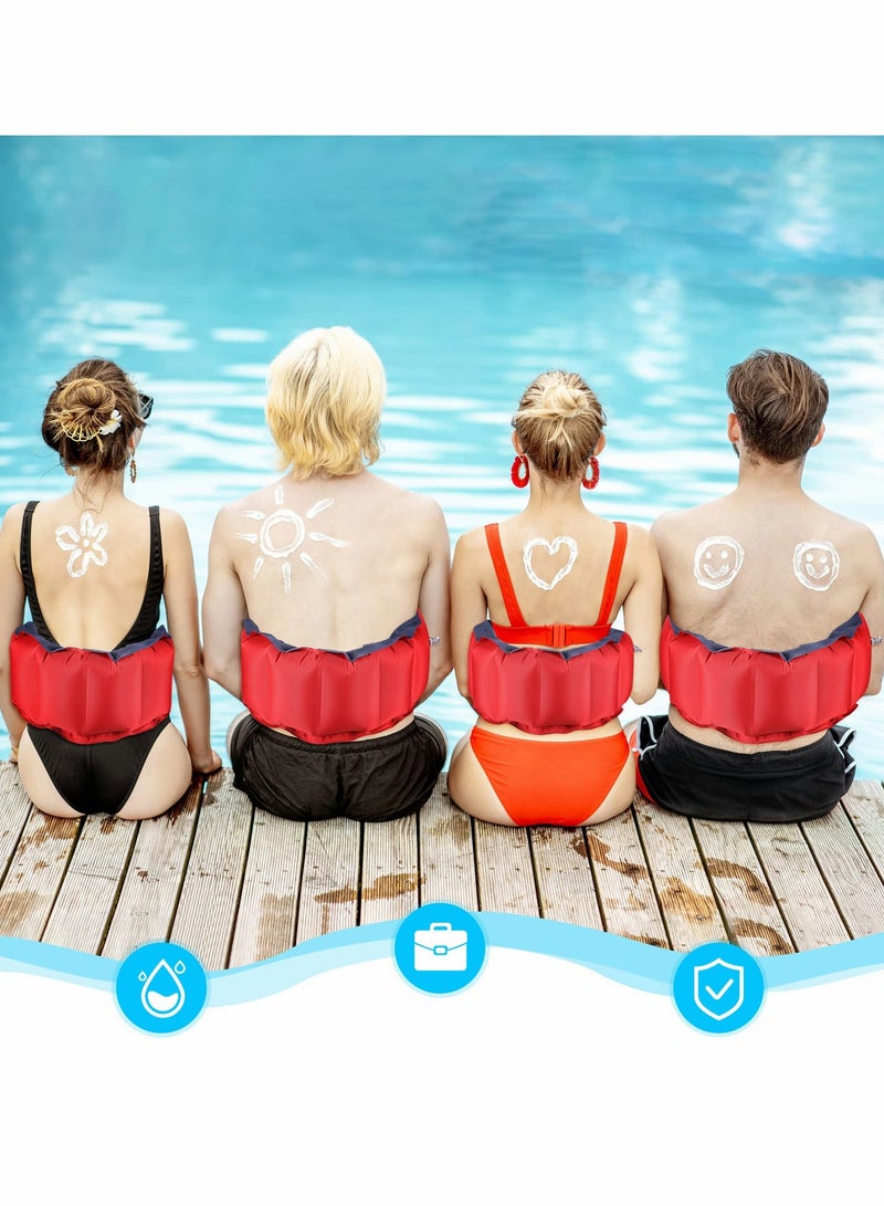 Barakah Inflatable Swim Belt Pool Flotation Belt Portable Waist Floatation Belt for Adults Adjustable Floating Belt Swimming Training Aid Waist Belt with Buckle and Rope for Swimming Beginner - Image 3