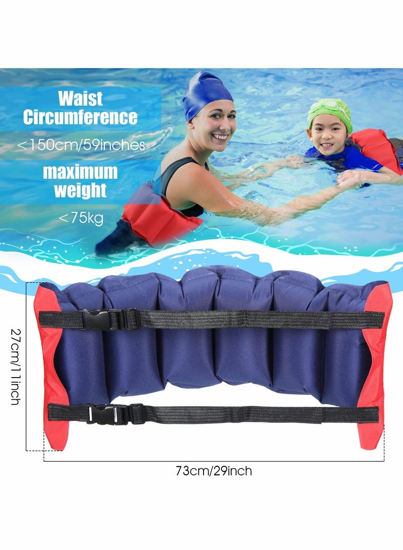 Barakah Inflatable Swim Belt Pool Flotation Belt Portable Waist Floatation Belt for Adults Adjustable Floating Belt Swimming Training Aid Waist Belt with Buckle and Rope for Swimming Beginner - Image 2