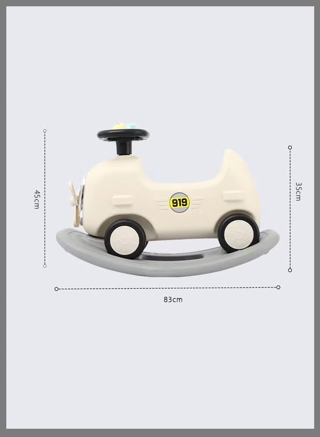Multi-function Plastic Animal Rocking Horse Rocker Chair,Baby Carriage Child Trolley,Kid's Ride on Toys,children's Balance Bike Toys ,rocking horse3-in-1 Rocking Horse Rocking Animal and Ride-On Car with Removable Balance Board, Rocking Chair with Wheels  - Image 2