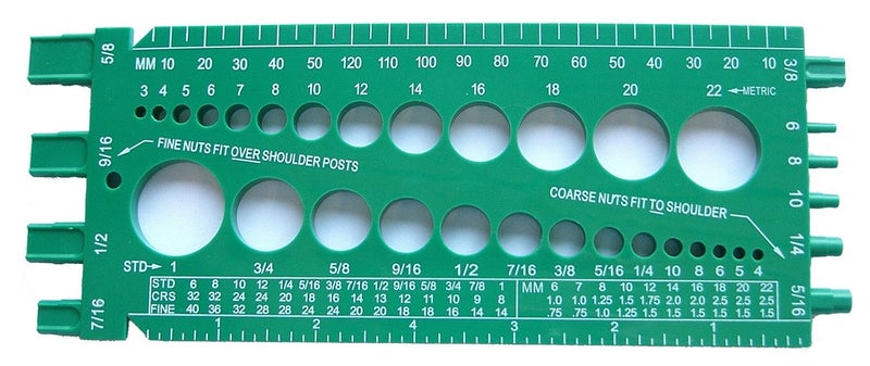 Stainlesstown Nut Bolt Thread Gauge (Green)