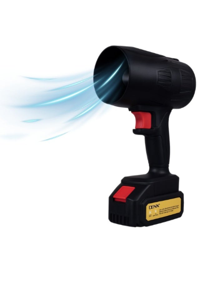 Denx Portable and Lightweight Cordless Air Blower with 21V Battery, 550W Motor - Battery Powered Turbo Cleaning and Drying Tool - Compact and Lightweight Black Air Blower for Home, Car, and Electronics Cleaning - Powerful Airflow for Quick Drying and Cleaning Tasks - Image 3