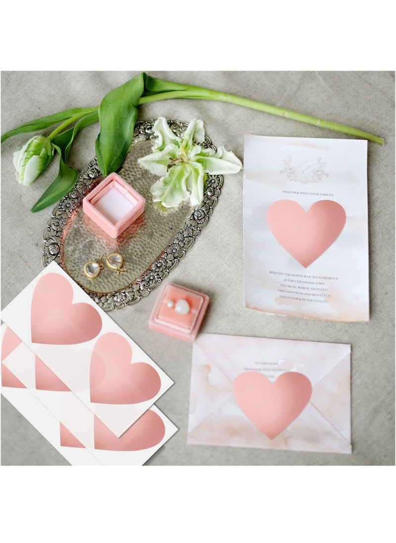 Captaintech Heart Scratch Off Stickers Labels 100 Pcs Heart Shaped Scratch Off Stickers Colored Scratch Stickers Self Adhesive Peel and Stick DIY Labels Cards for Games Wedding Fundraisers Promotions  - Image 5