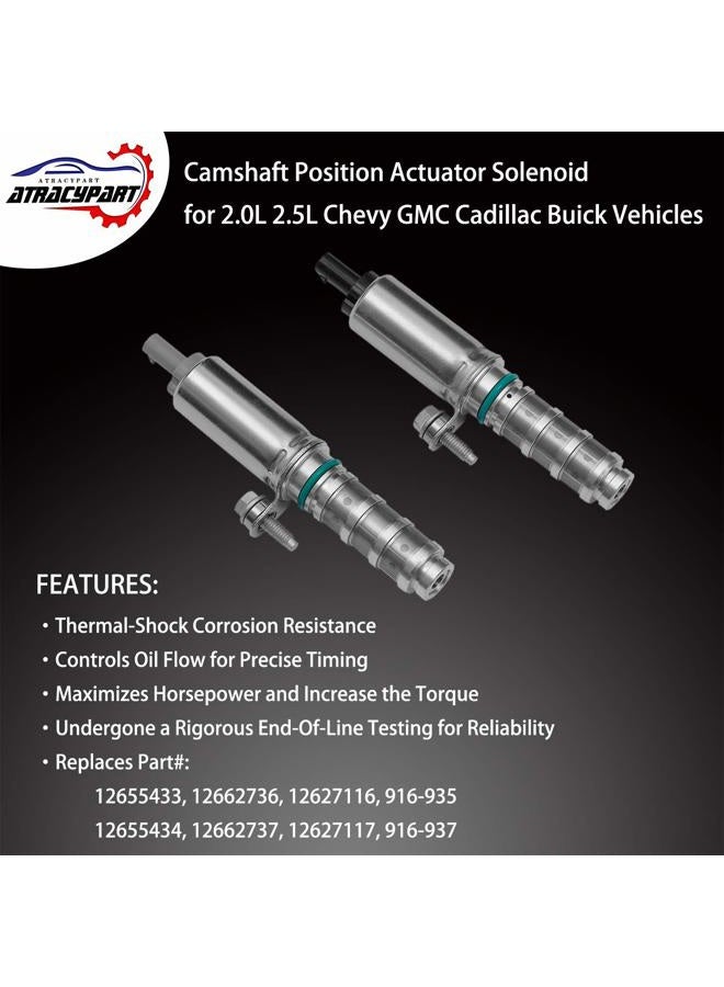 ATRACYPART Intake & Exhaust Camshaft Position Actuator VVT Solenoid | for 2.0L, 2.5L Chevy Malibu Impala Colorado, Cadillac ATS, GMC Canyon, Buick Envision & more | Replaces# 12655433, 12655434 - Image 2
