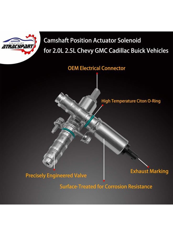 ATRACYPART Intake & Exhaust Camshaft Position Actuator VVT Solenoid | for 2.0L, 2.5L Chevy Malibu Impala Colorado, Cadillac ATS, GMC Canyon, Buick Envision & more | Replaces# 12655433, 12655434 - Image 4