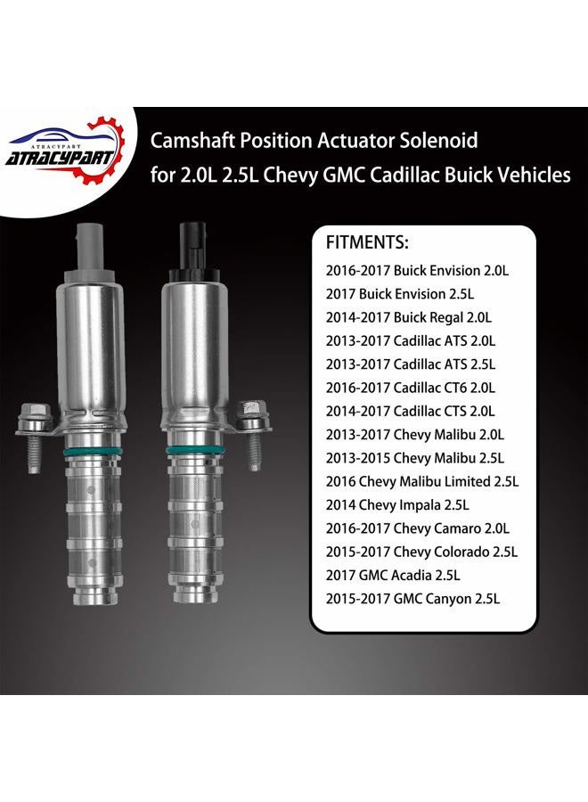 ATRACYPART Intake & Exhaust Camshaft Position Actuator VVT Solenoid | for 2.0L, 2.5L Chevy Malibu Impala Colorado, Cadillac ATS, GMC Canyon, Buick Envision & more | Replaces# 12655433, 12655434 - Image 3