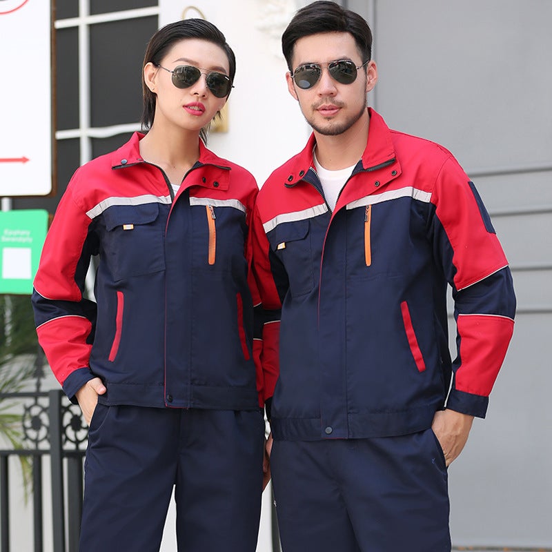Work Clothes Set For Men, Long-Sleeved, Wear-Resistant, Women'S Auto Repair Clothes, Workshop Workwear, Labor Protection Clothing, Custom Printed And Embroidered Work Clothes - Image 1