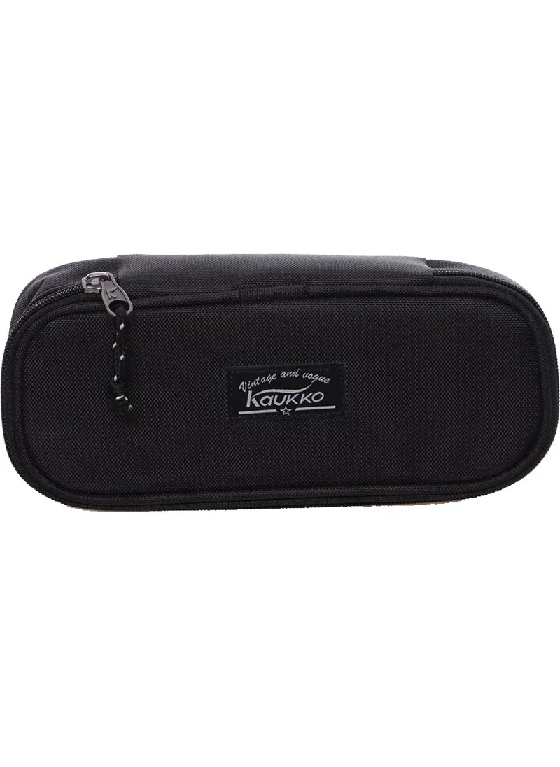 KAUKKO K2165 Pencil Bag with Special Compartment Black