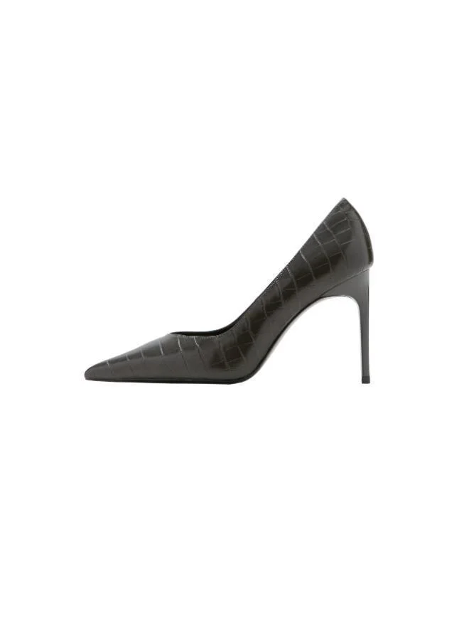 مانجو Croc-effect heeled shoes