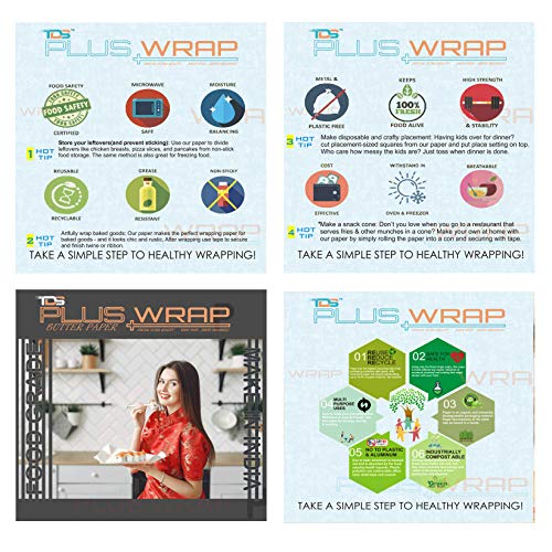 TDS Plus WRAP Plain Bulper for Wrapping (1KG) – Water & Grease Resistant Biodegradable Parchment Roll, Non-Stick, Re-heatable, Oven-Safe, Foodsafe for Packing & Serving - Image 3