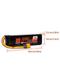 SPEKTRUM 14.8V 2200Mah 4S 50C Smart Lipo G2: Ic3 Spmx224S50  - Image 3