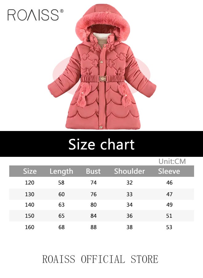 roaiss - Girls Down Parka Little Big Girls Hooded Winter Coat Spring Puffer Jacket Tunic Long Padded Overcoat - Image 1