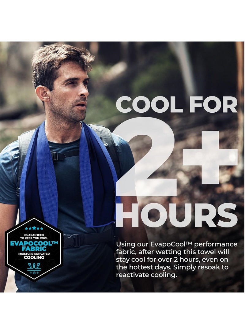 BESTPEAK 2 Pack Cooling Towels, Summer Cool Dry Towels, Neck and Face Cooling Fitness Towels, Cooling Towels Breathable and Sweat Cold Towels with Portable Storage Net Bag for Cooling Towels 30*90cm, Suitable for Cycling, Yoga, Running, Fitness Enthusiasts - Image 2