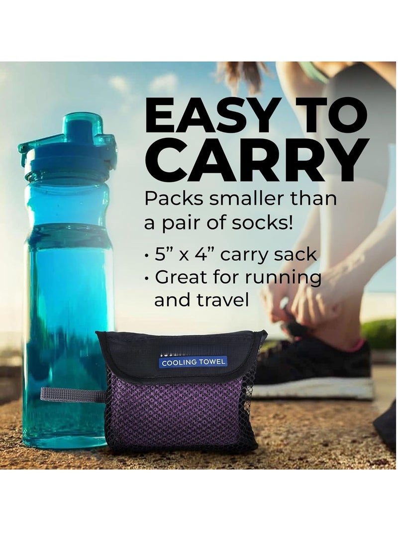 BESTPEAK 2 Pack Cooling Towels, Summer Cool Dry Towels, Neck and Face Cooling Fitness Towels, Cooling Towels Breathable and Sweat Cold Towels with Portable Storage Net Bag for Cooling Towels 30*90cm, Suitable for Cycling, Yoga, Running, Fitness Enthusiasts - Image 3