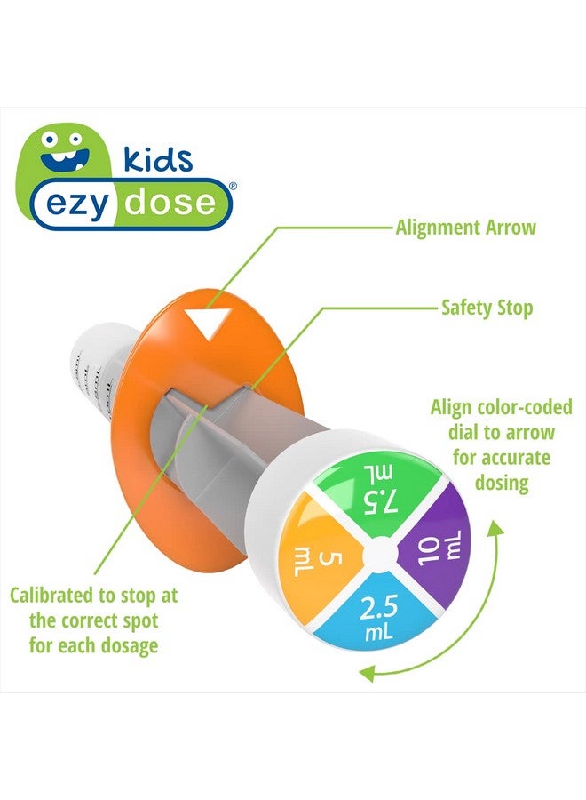 EZY DOSE Kids Baby Oral Syringe & Dispenser, True Easy Design for Liquid Medicine,Tylenol, Motrin, Easy to Administer, Accurate Dosing,10 mL/2 TSP Color Coded, BPA Free - Image 2