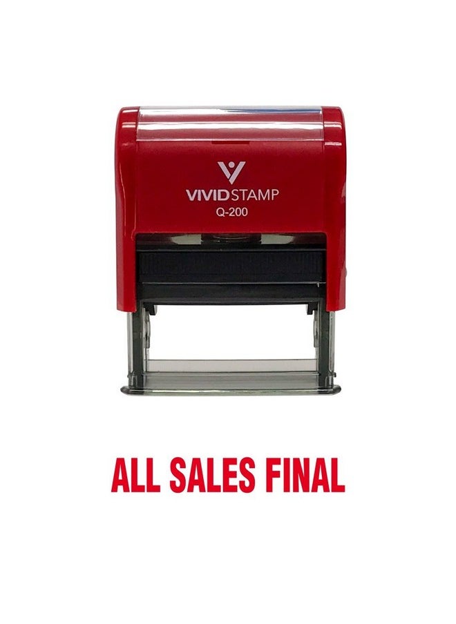 Vivid Stamp All Sales Final Rubber Stamp (Red Ink) - Medium  - Image 2