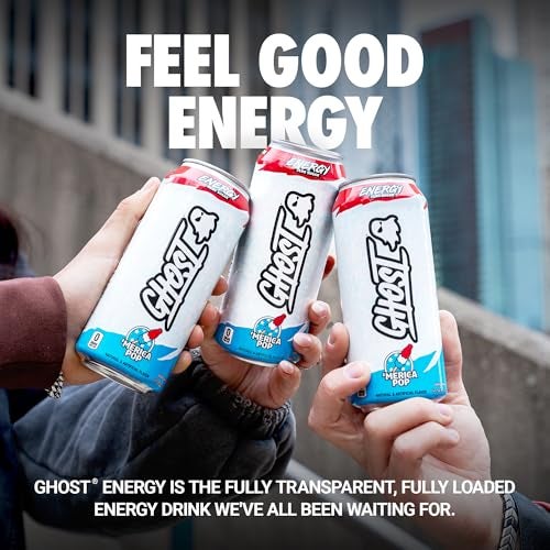 GHOST Energy Drink - 12-Pack, 'Merica Pop, 16oz Cans - Energy & Focus & No Artificial Colors - 200mg of Natural Caffeine, L-Carnitine & Taurine - Gluten-Free & Vegan - Image 3