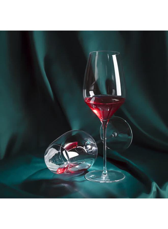 Cliton Bordeaux Red Wine Gl Set Of 2 European Imported Crystal Stemmed Wine Gl For Home - Image 3