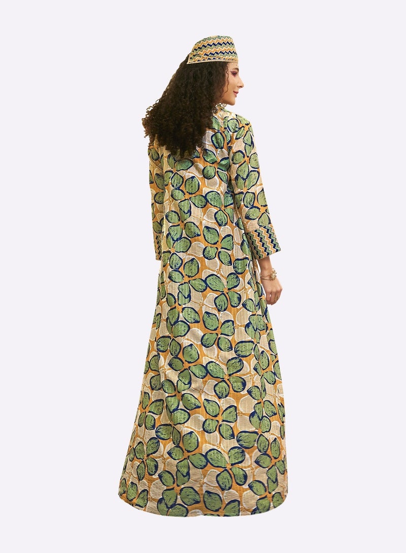 Sara Arabia جلابية سارة العربية بتصميم البرسيم - Image 2