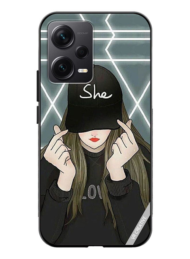 VR CREATIVE Protective Case Cover For Xiaomi Redmi Note 12 Discovery She On Cap Design Multicolour - Image 1