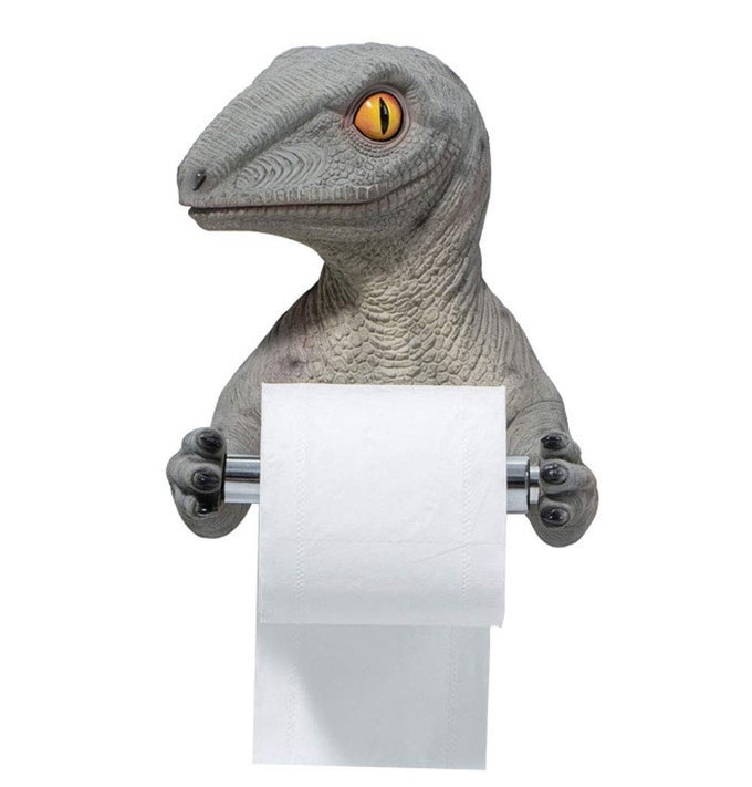 3D DINOSAUR HOLDING ROLL OF TOILET TISSUE WALL MOUNTED TOILET PAPER HOLDER RACK