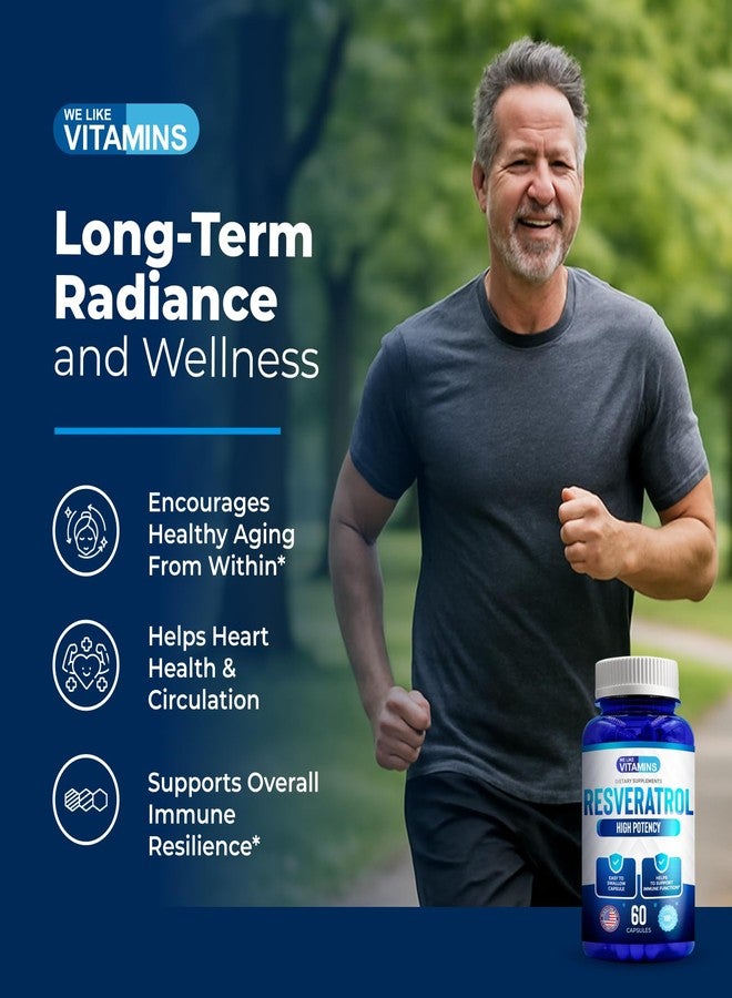 We Like Vitamins Resveratrol 1000mg per Serving - 60 Easy to Swallow Veggie Capsules - Natural Resveratrol Supplement 1000mg - Antioxidant Supplement Helps Support Immune System - Image 5