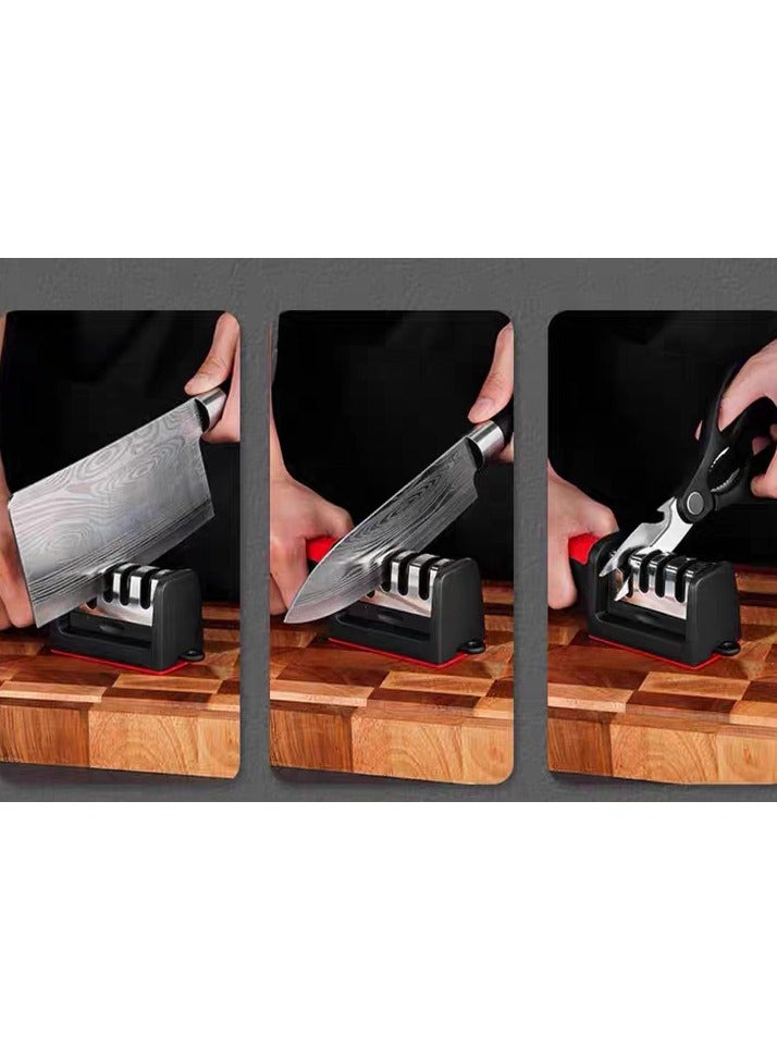 Home knife sharpener multifunctional knife sharpener fast knife sharpening kitchen stainless steel scissors kitchen knife special knife sharpening tool - Image 1