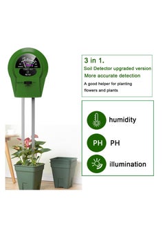 SYOSI Soil Moisture Meter, Soil pH Meter 3-in-1 Soil Tester, Moisture, Light, pH, Meter Tool for Garden, Farm, Plant, Outdoor, Indoor, Water Soil, Soil Hygrometer Sensor for Gardening, Test for Garden  - Image 2