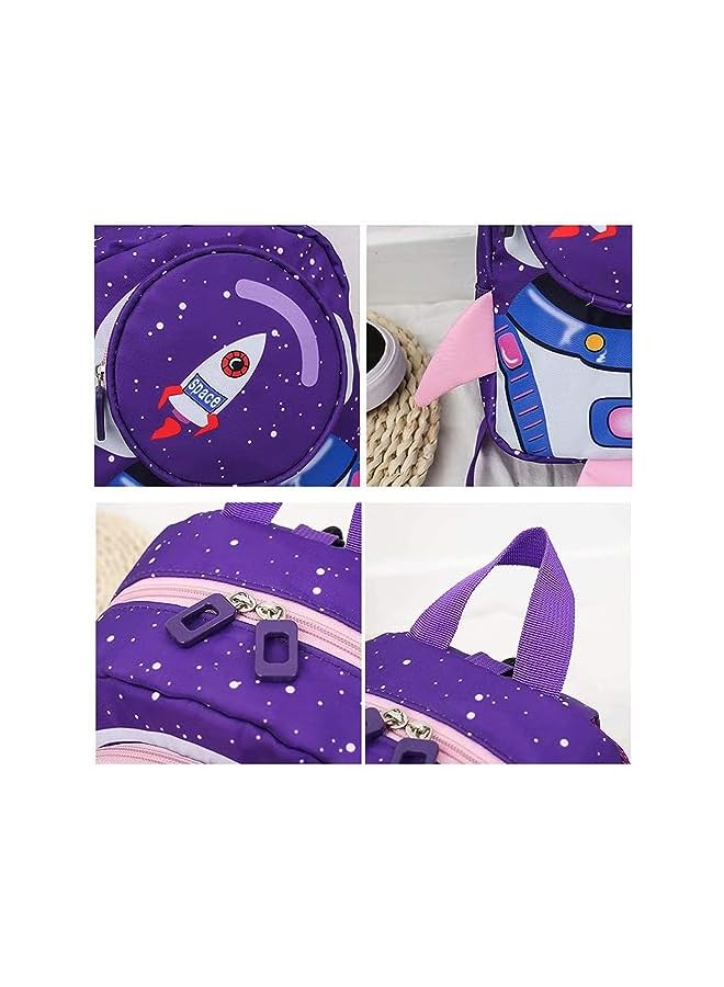 S-TOP Boys Girls Toddler Backpack with Harness Leash, Rocket Shape kids backpack for Nursery, Preschool, School Bag, Waterproof baby Backpack Rucksack(for 1-3 Years old) - Image 4