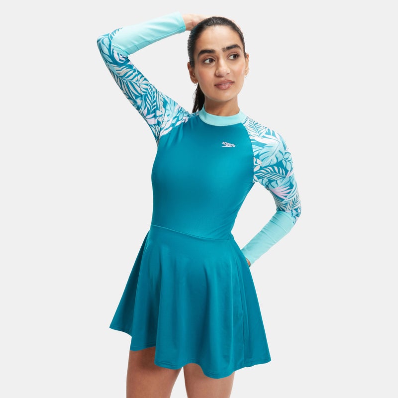 speedo Women's Long Sleeve Swimming Dress - Image 1