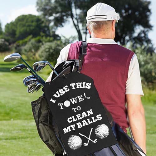 Zutcogo Fathers Day Dad Gifts for Men , Golf Accessories for Men Husband Golfers, Funny Microfiber Towel Cleaning Cloth with Clip for Bags Golf Balls & Clubs, Presents for Birthday Valentines Christmas - Image 5