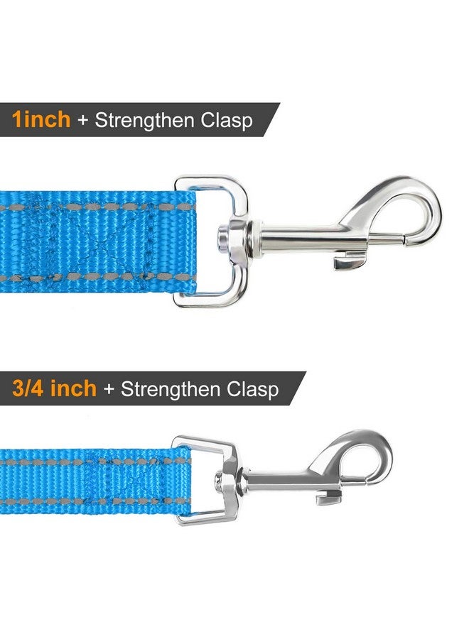 Joytale Joytale Double-Sided Reflective Dog Leash, 6 FT/5 FT/4 FT, Padded Handle Nylon Dogs Leashes for Medium & Large Dogs Walking, Sky Blue, 6FT  - Image 3