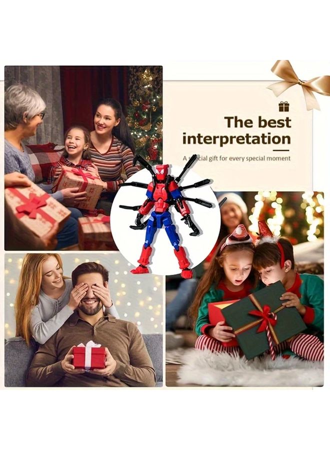 White Black Transforming Spider Mecha Model Multi Jointed ABS 3D Assembly Desk Puzzle Game Birthday Gift - Image 4