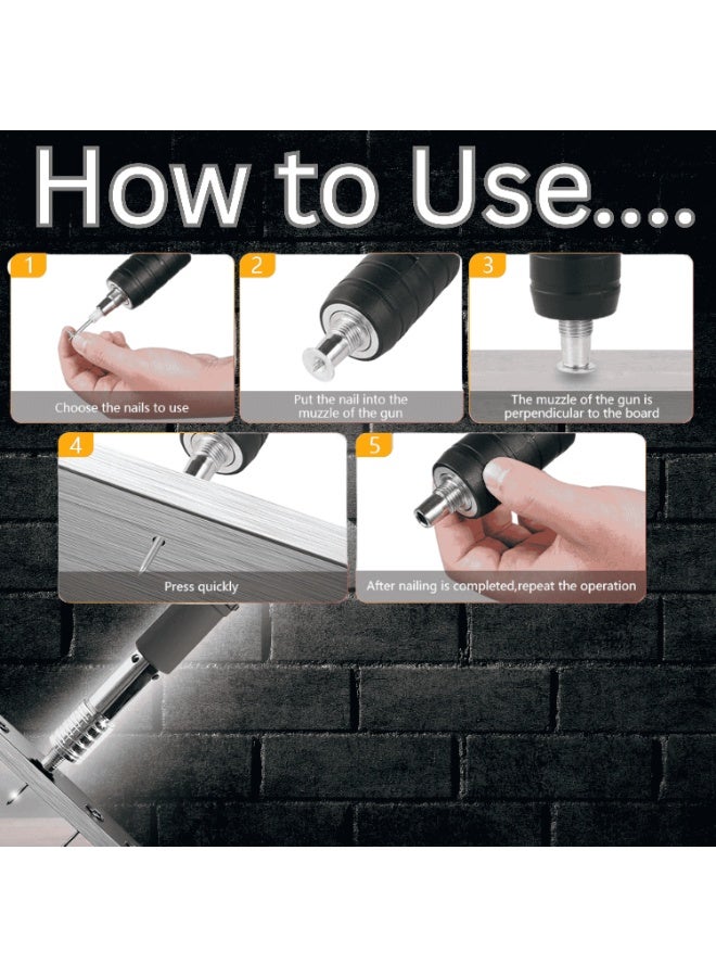 makute Nail Gun 1 Inch Compatible Mini Fastening Tool with Case, Gloves & Accessories for Wood, Furniture, Molding, Upholstery & Light Construction – Model MKCF1001 - Image 4