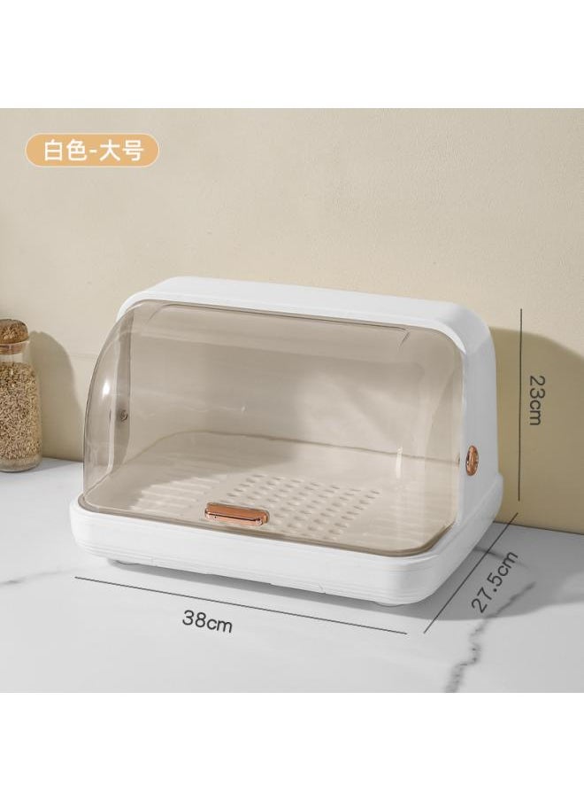 Generic Kitchen Draining Bowl Rack With Lid Plastic Cupboard Tableware Storage Box Tea Cup Tray Draining Cup Rack Cup Holder 