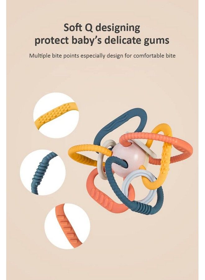 StarAndDaisy Teether For Babies With Bpa Free Teething To Sooth Their Gums ; Teether For Newborn Infant 3M+ Babies (Multicolor) - Image 5